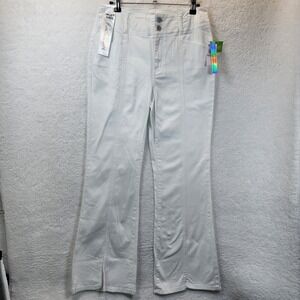 Tinseltown White Flare‎ Jeans Juniors 11 32x31 Y2K Festival Stretch Boho Coastal